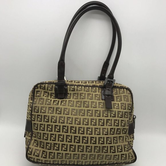 Fendi Tan Monogram Satchel